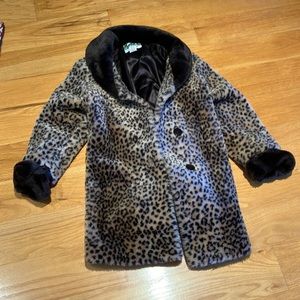 Girls leopard print (size 10) coat.